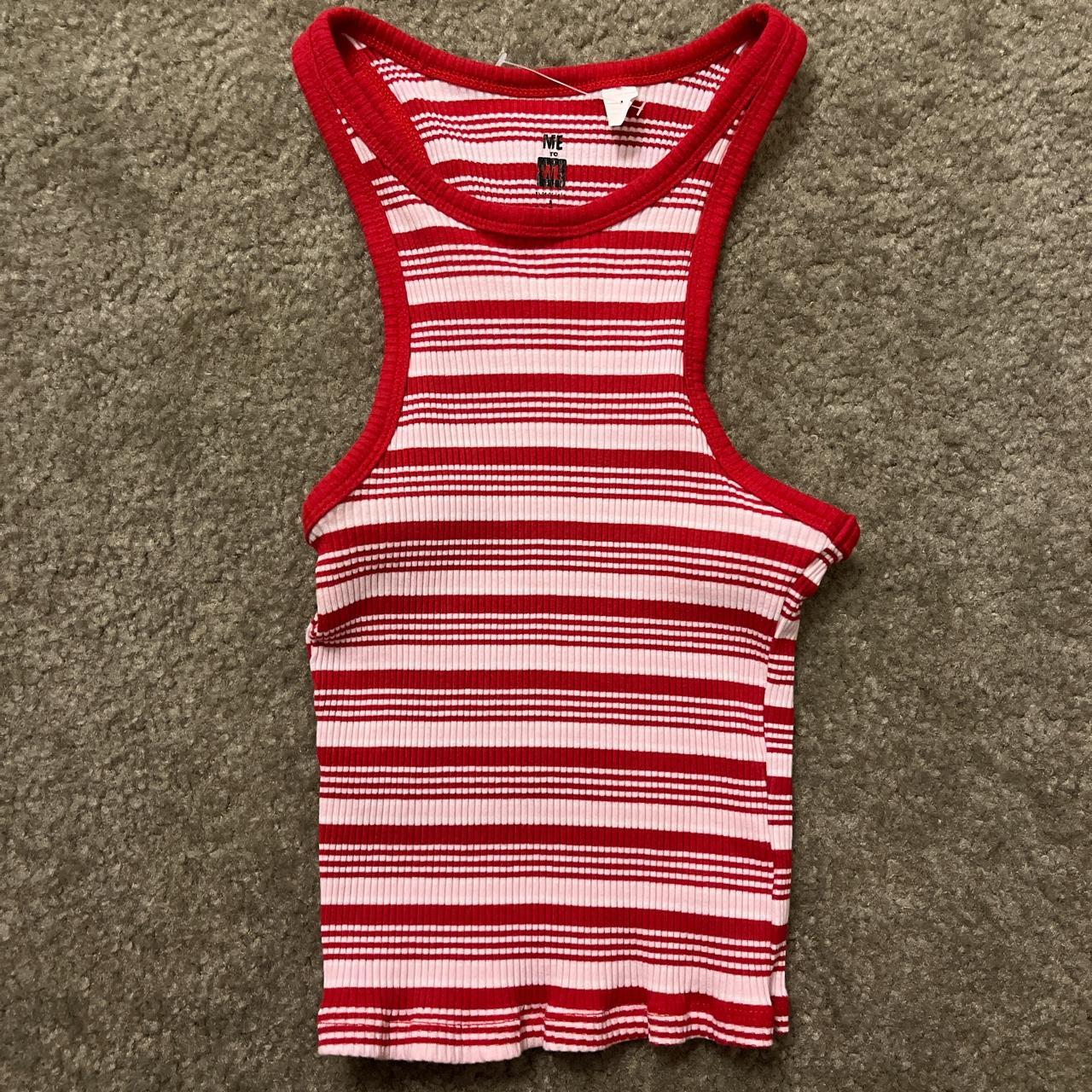 PacSun Women's Red and White Vests-tanks-camis | Depop