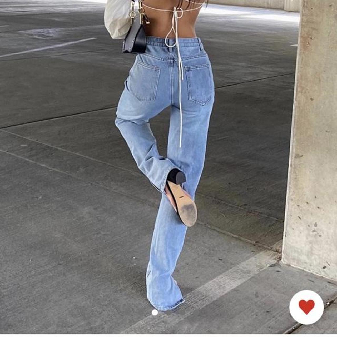 Lioness ankle slit high rise jeans #highrise #slit - Depop