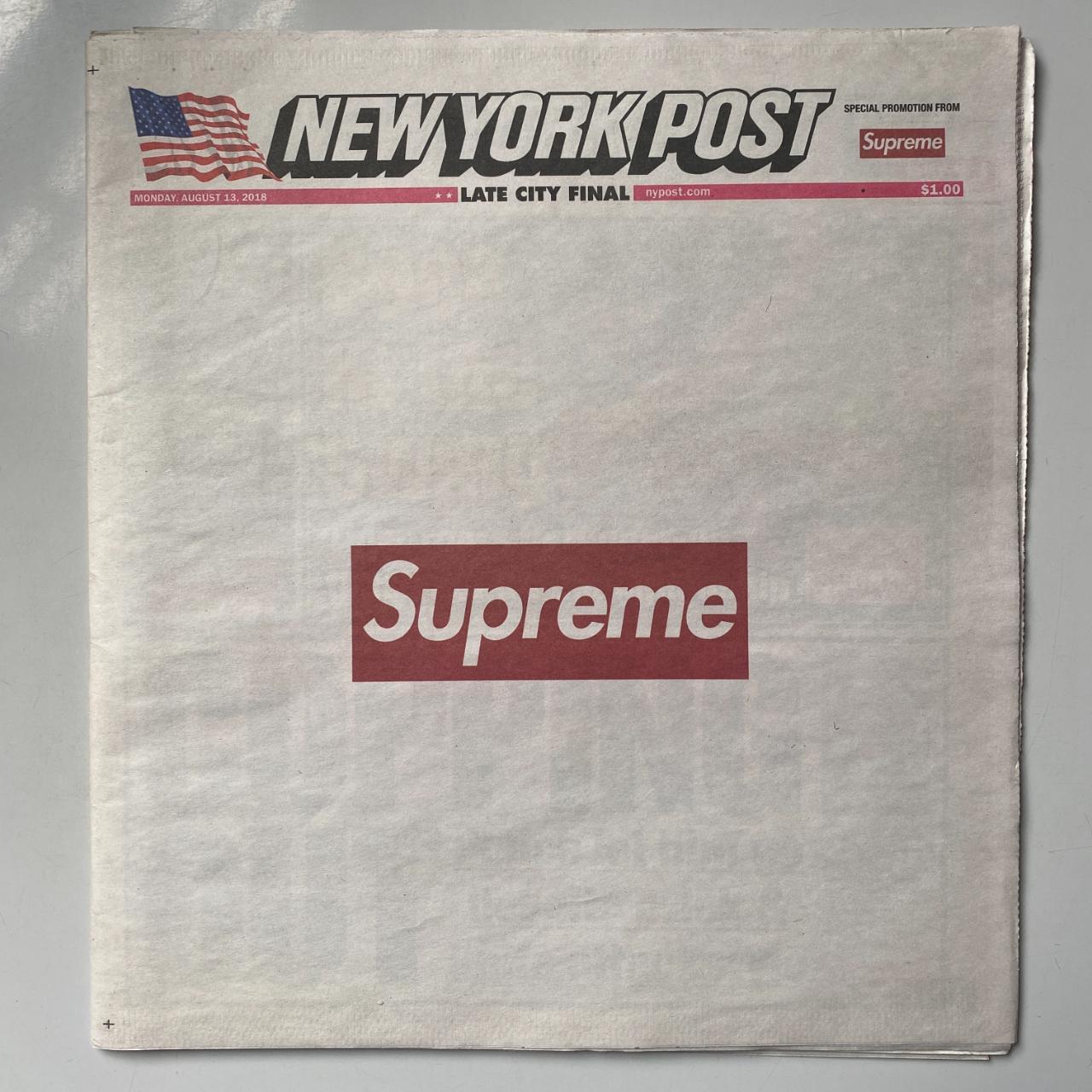 Supreme New York Post August 13th 2018 issue of the... - Depop