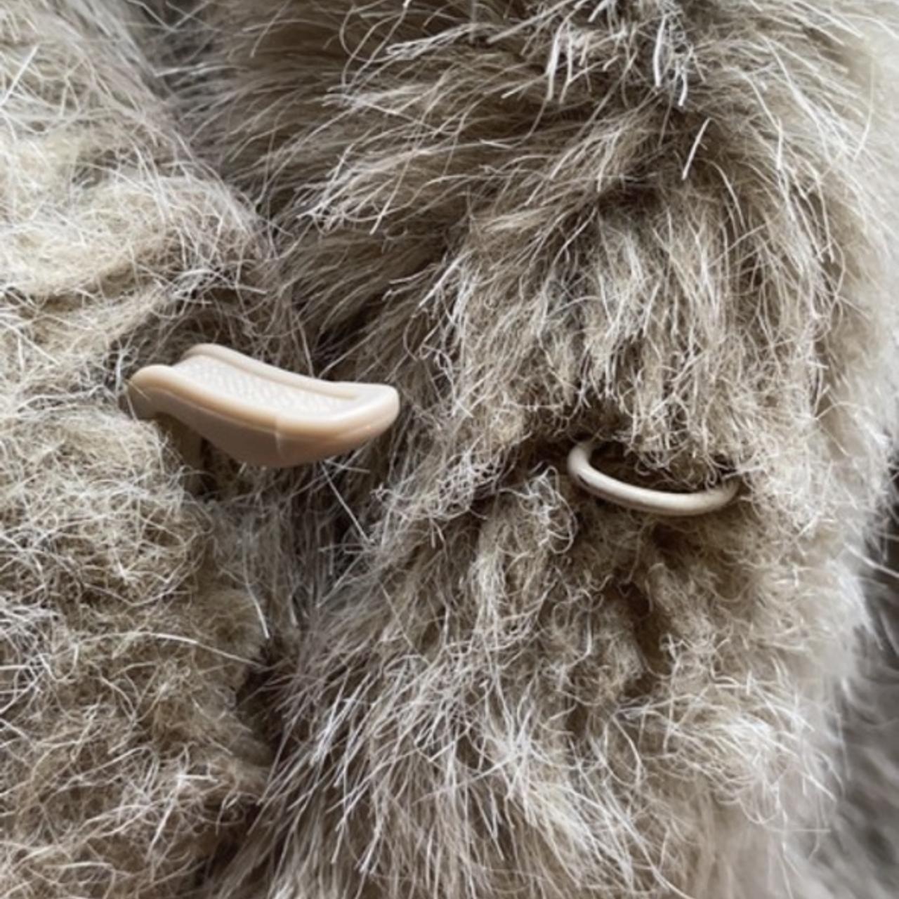 amazing grey faux fur coat, has an option for high… - Depop