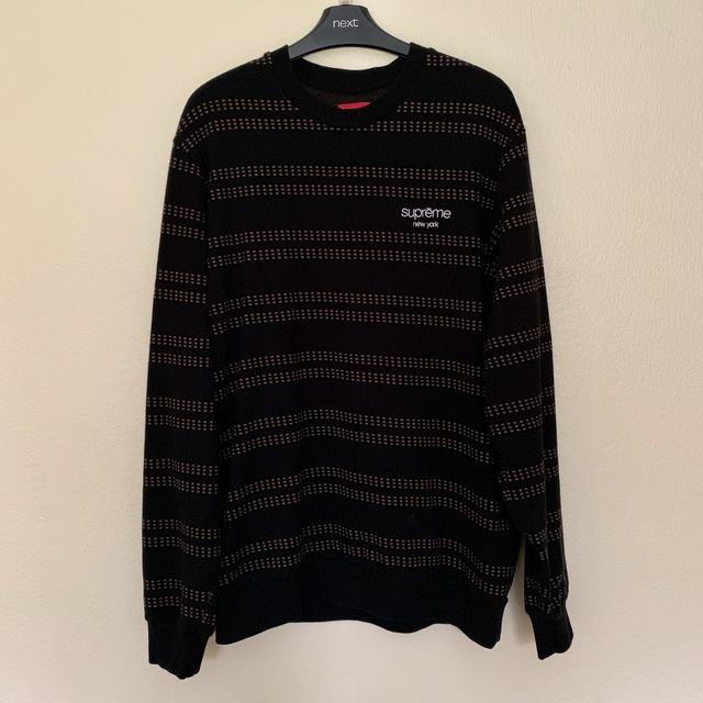 Supreme dash best sale stripe crewneck