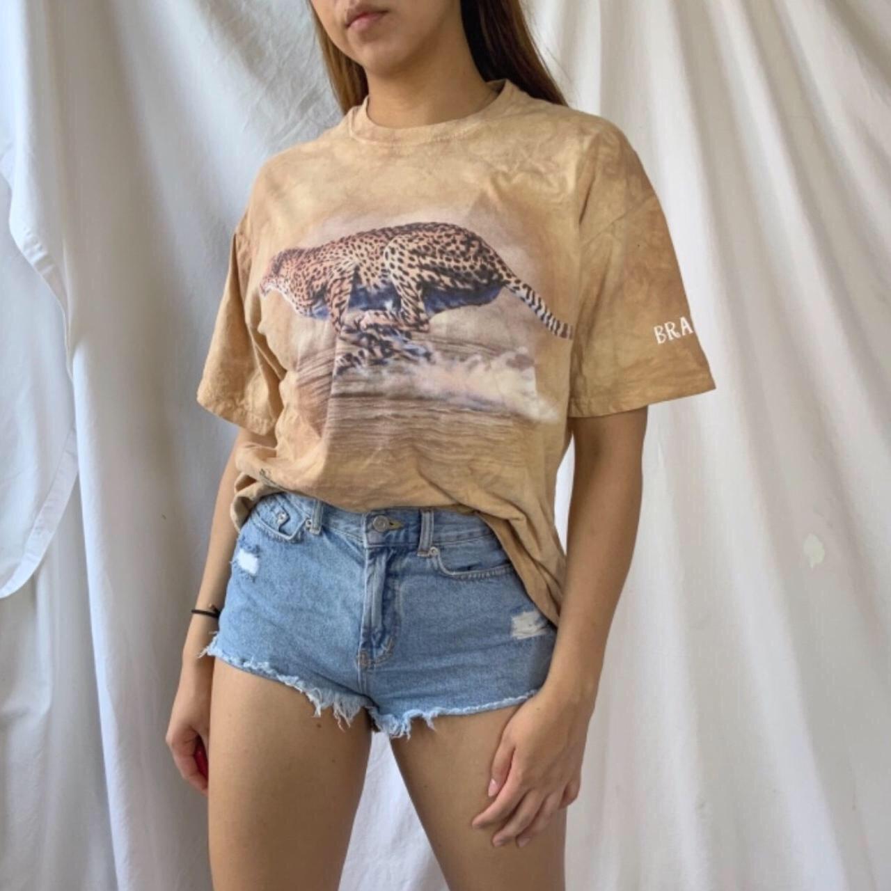 cheetah tie dye shirt