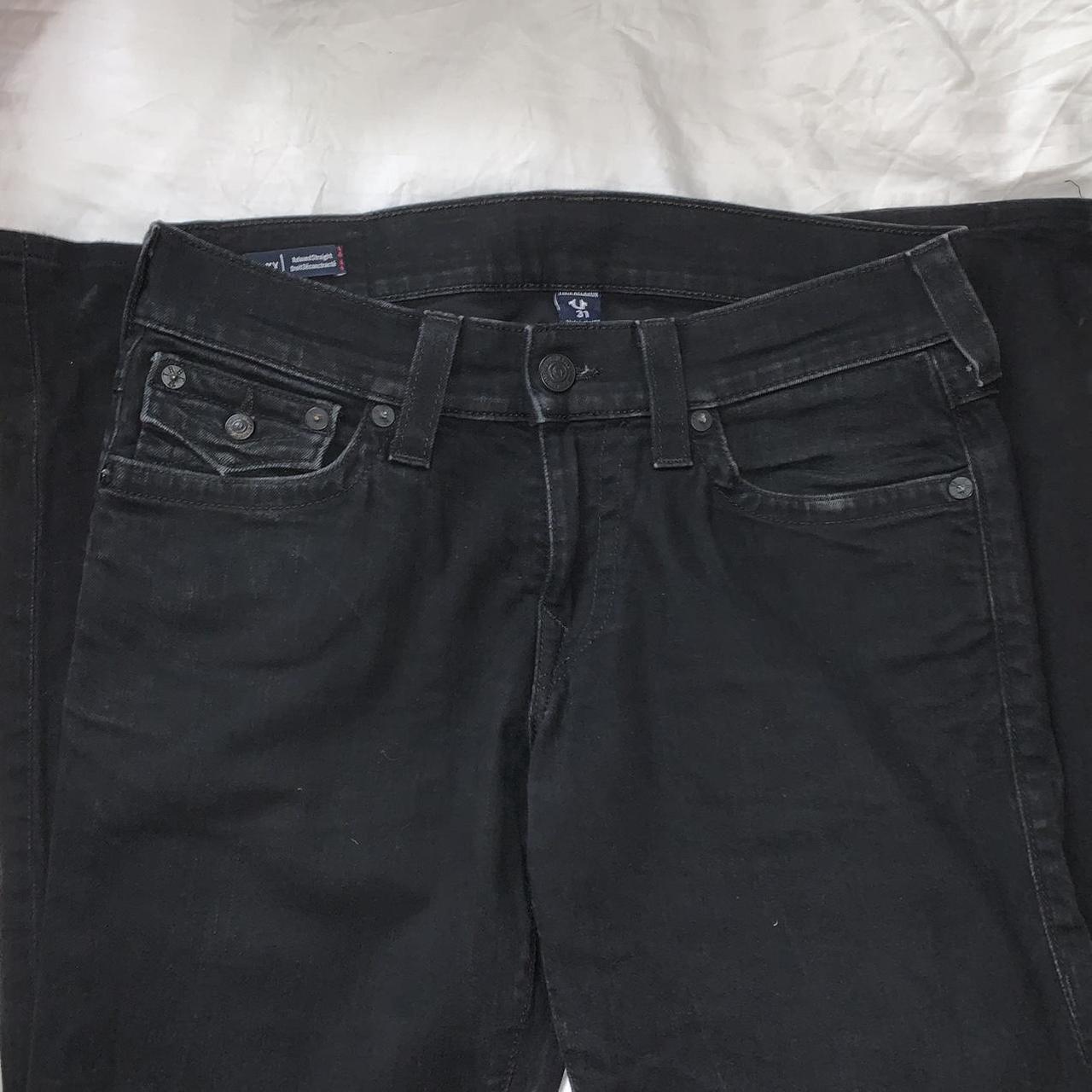 True Religion Men's Black Jeans | Depop