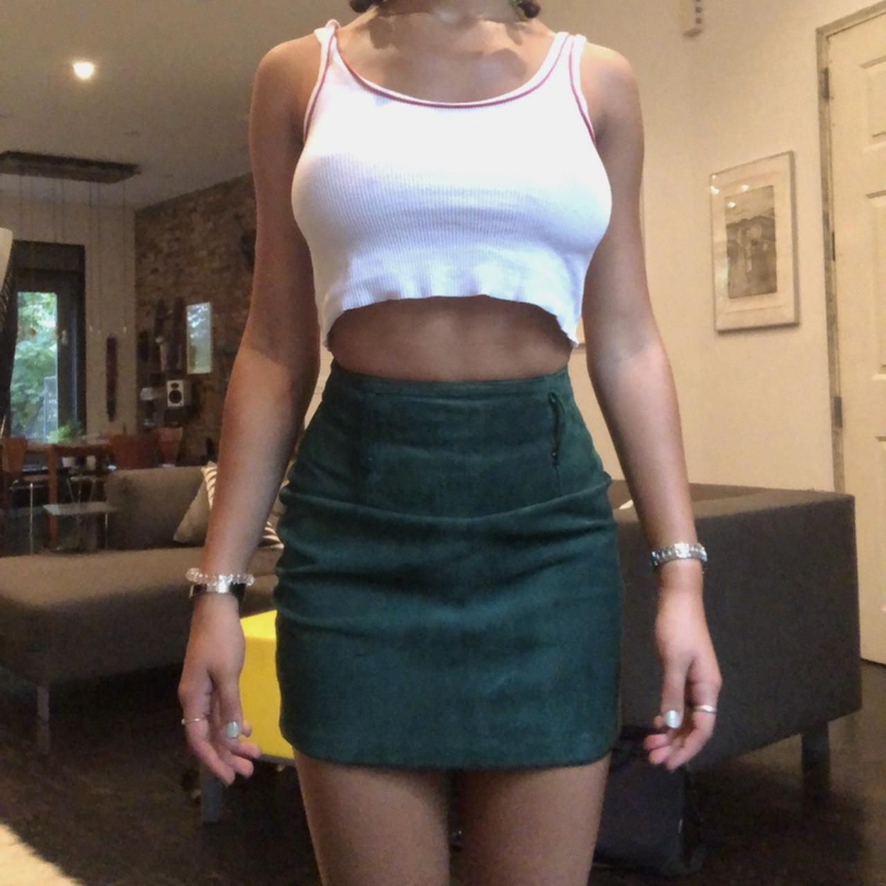 Green suede clearance skirt zara