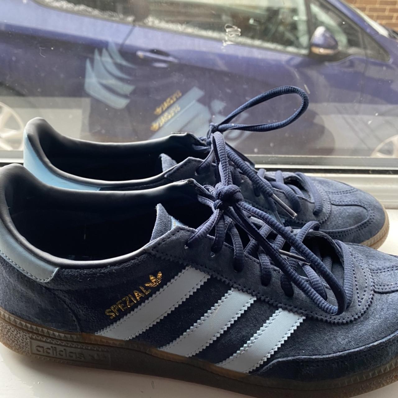Size 8 blue spezials and fantastic condition barely... - Depop