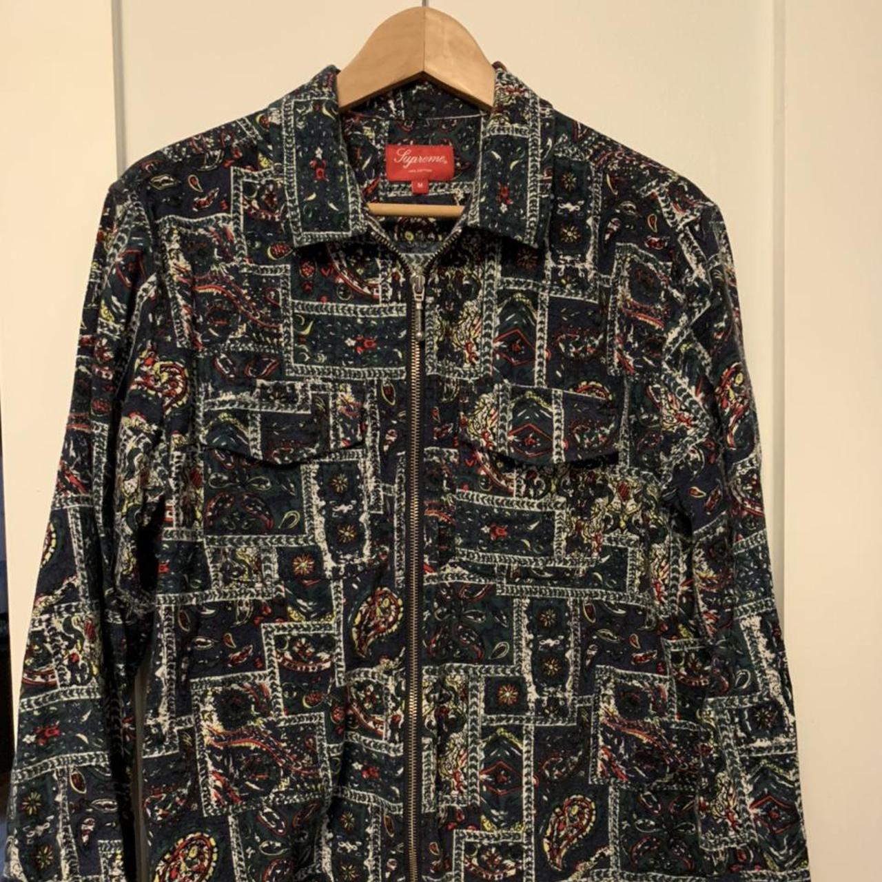 supreme broken paisley flannel