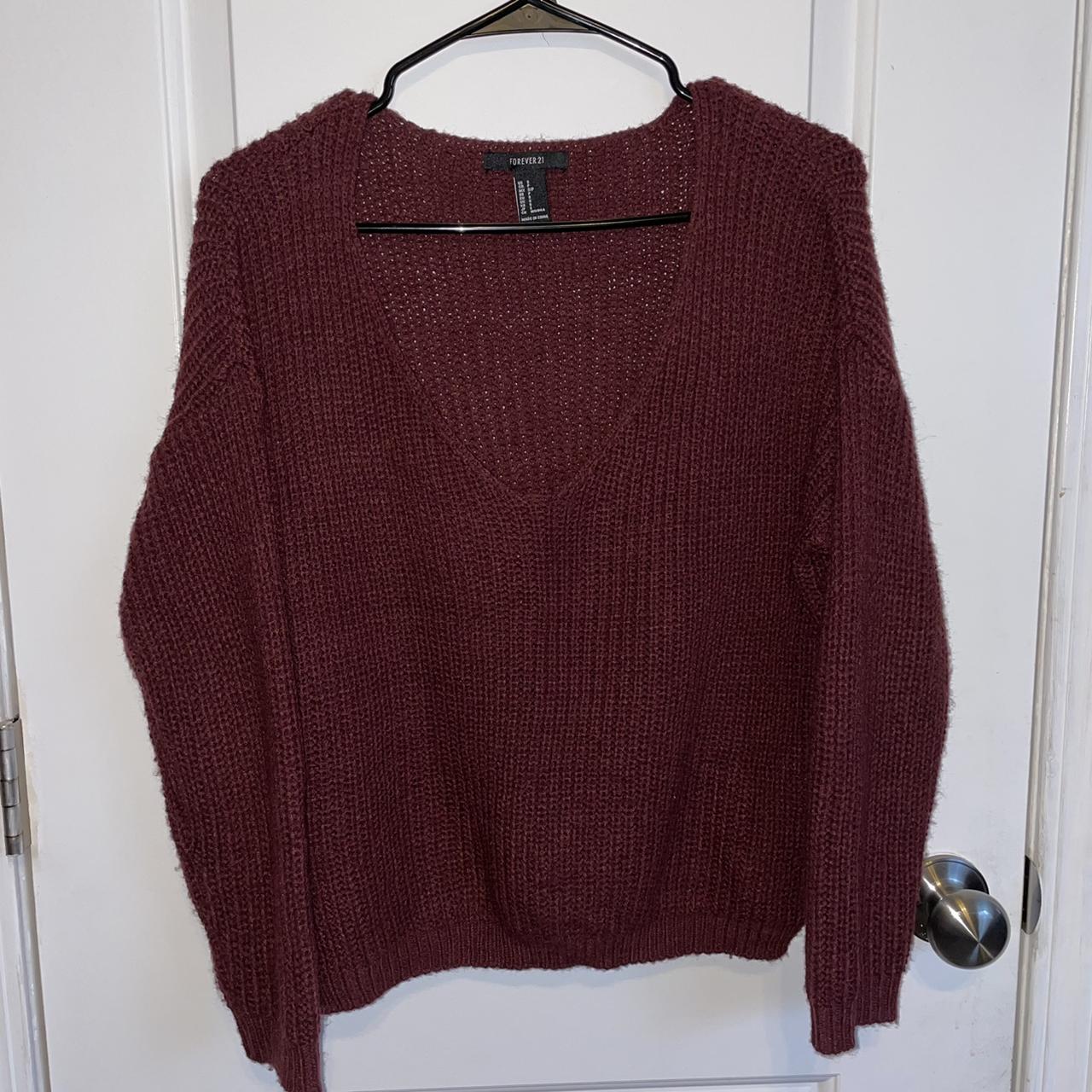 Burgundy sweater sales forever 21