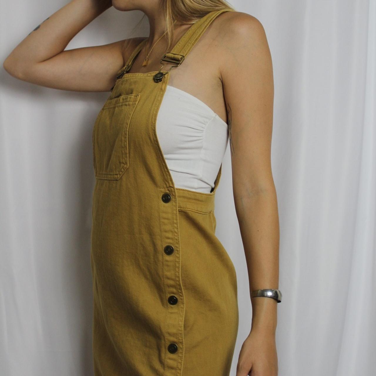 Denim Overall Dress Soft yellow denim