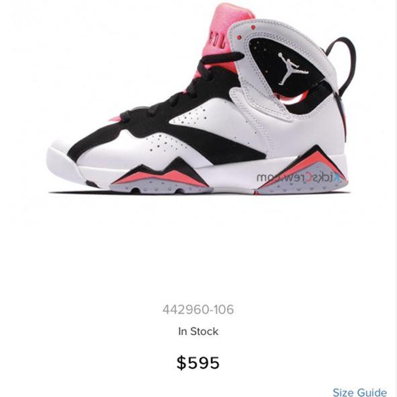 jordan retro 7 grey white pink