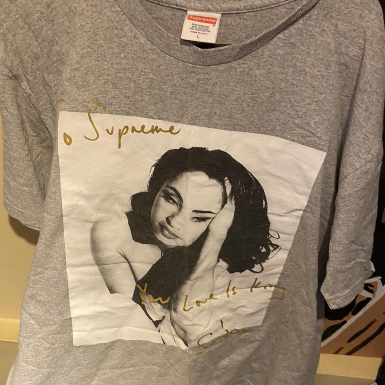 Supreme Sade tshirt £220 on StockX, £150 here. Old... - Depop