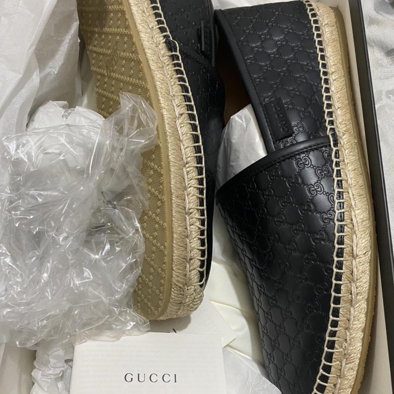 Gucci fashion signature leather espadrille