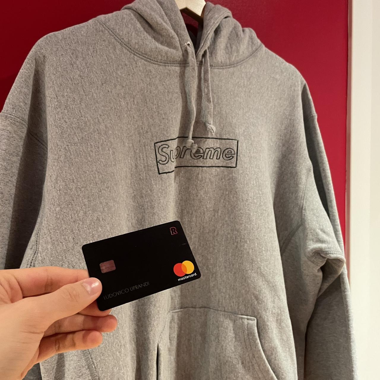 Kaws box logo discount hoodie