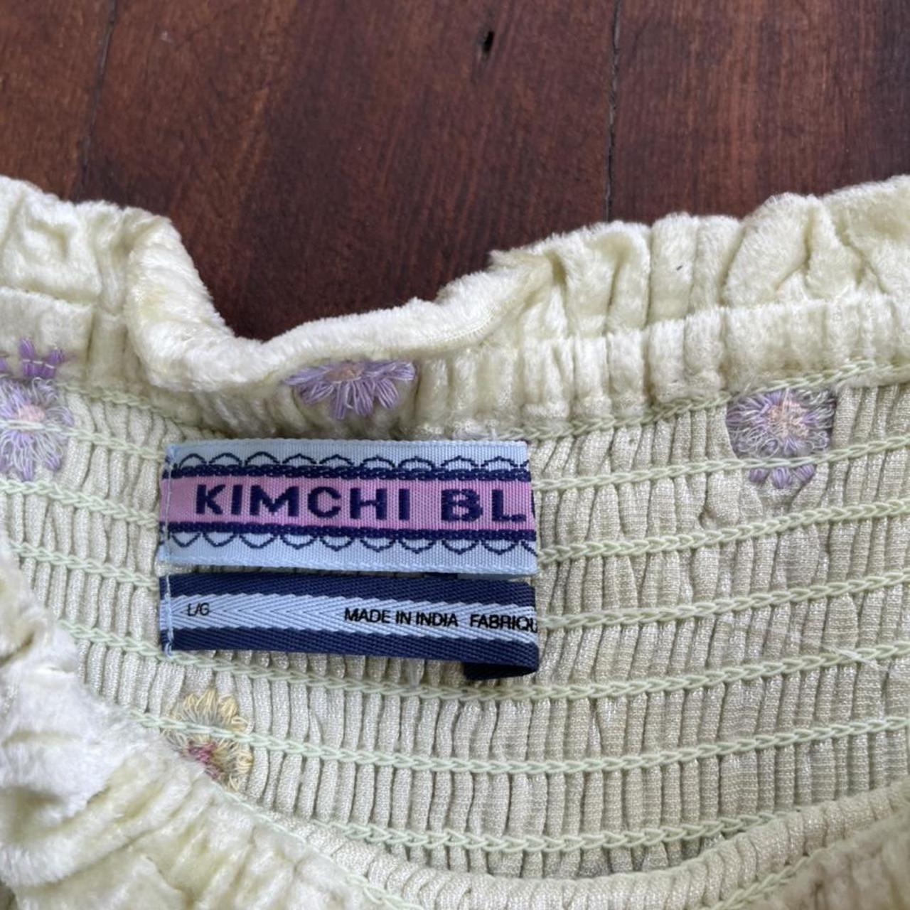 Kimchi Blue Women's Cream and Purple Blouse (2)