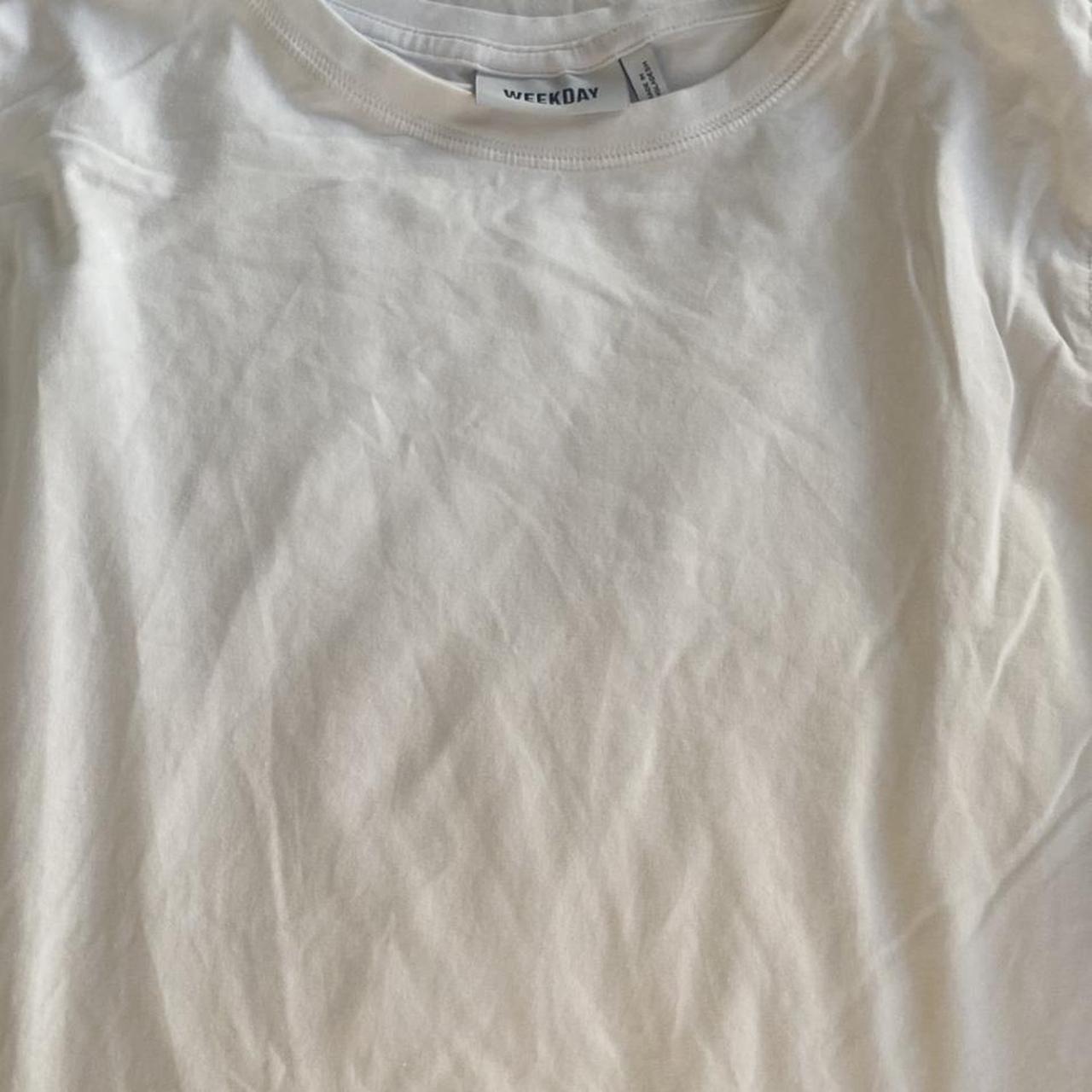 Brand new plain white essential weekday t... - Depop