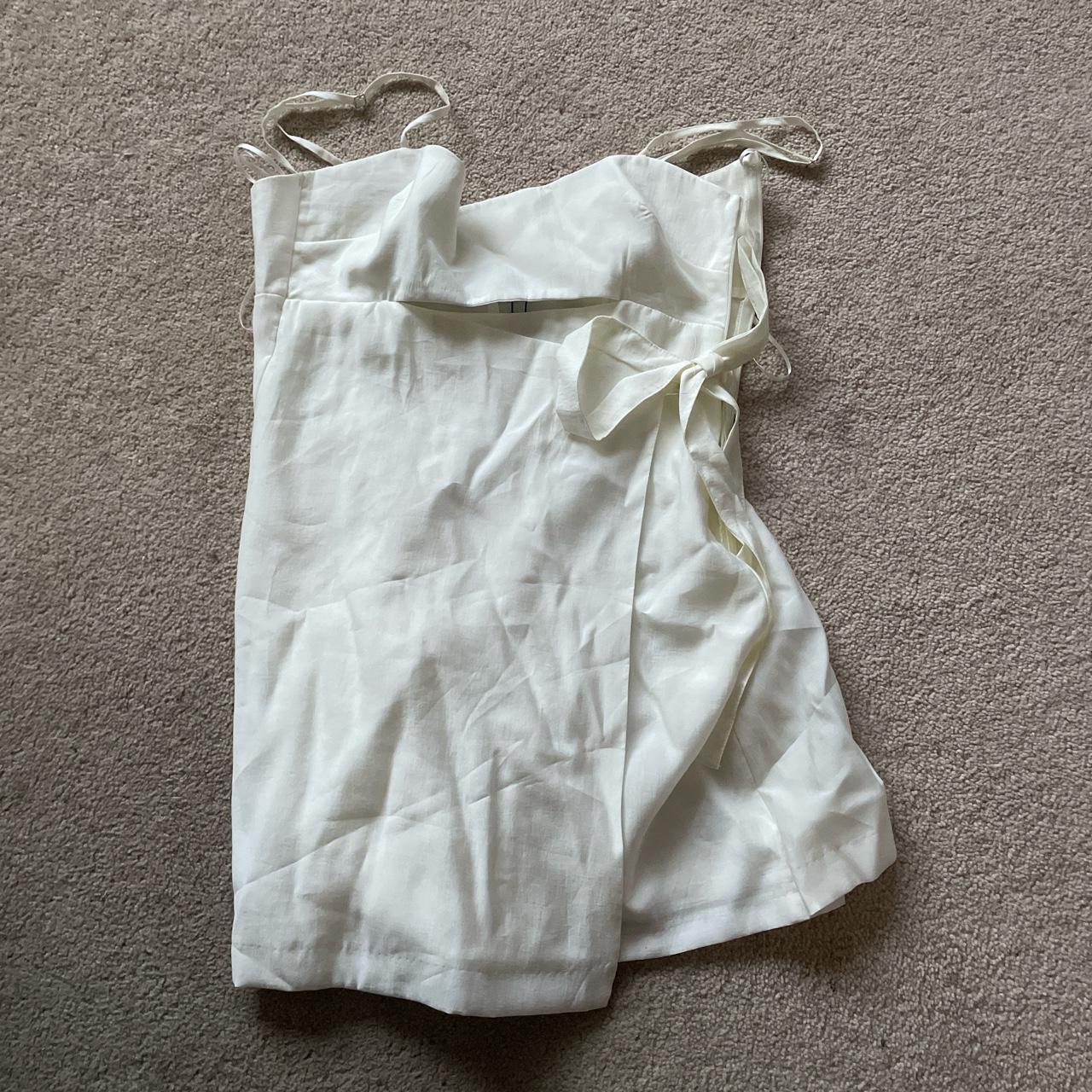 Zara Women's White Playsuit-romper | Depop