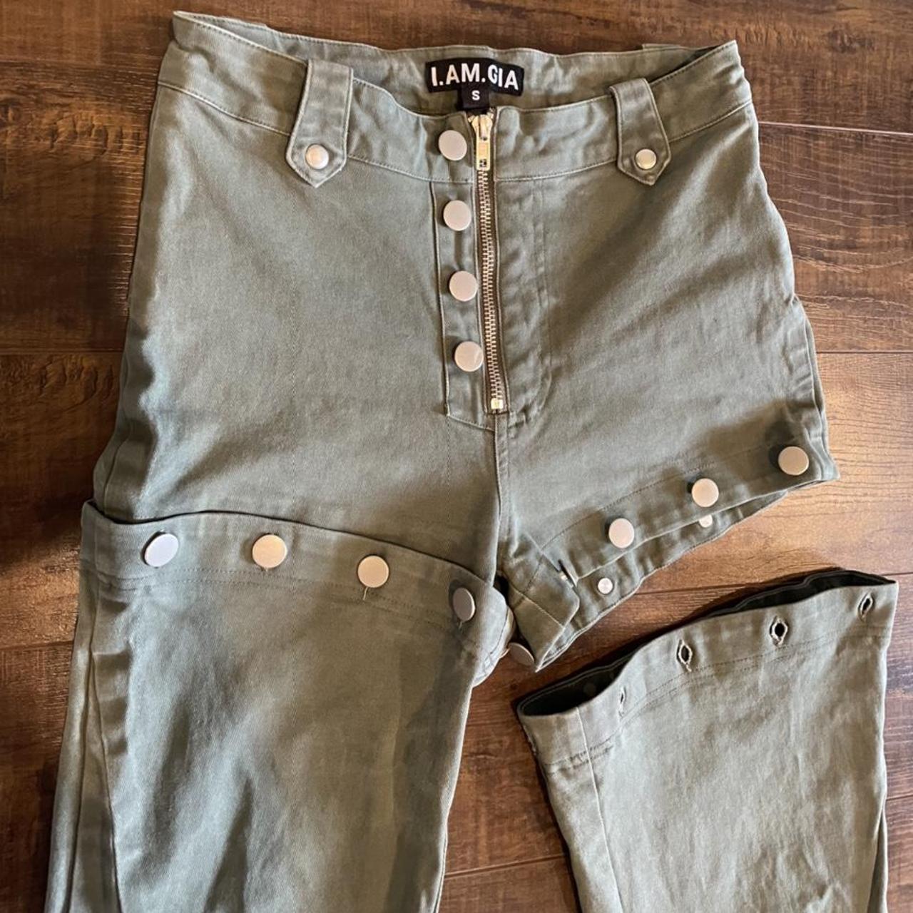 I.AM.GIA Dagger button pants, green. The pants also... Depop