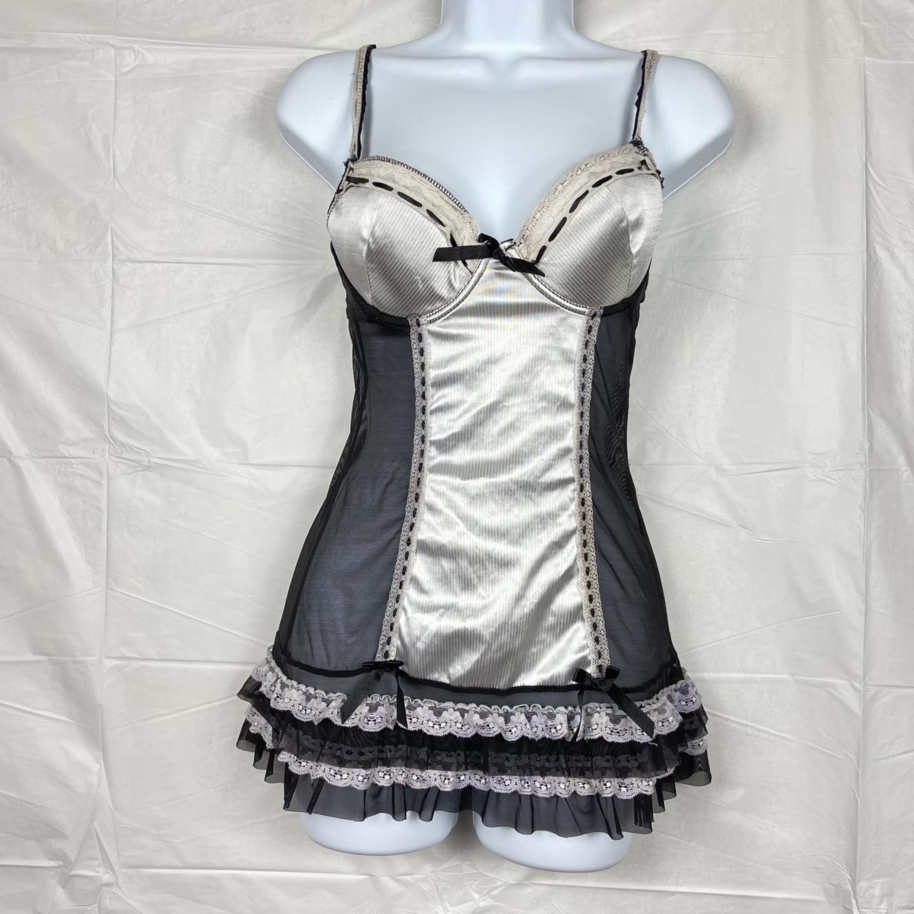 Sophie B Satin Lace Bosque Lingerie 14” Bust, 12”... - Depop