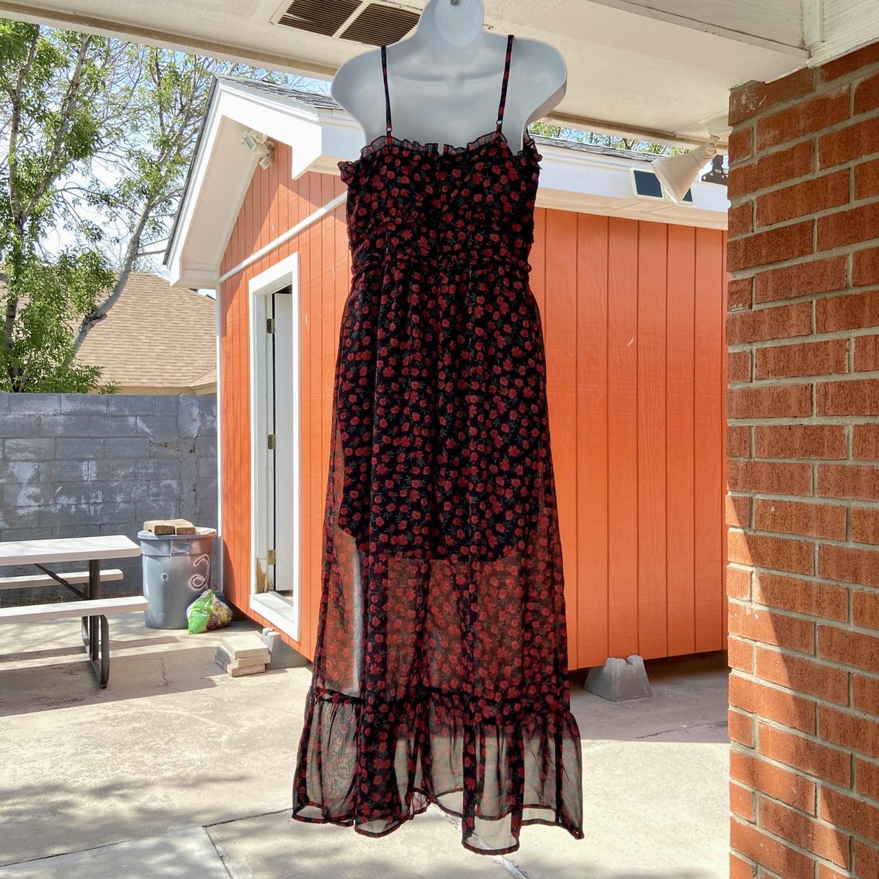 Blush floral maxi dress ☩ 17” b x 16” w x 24” h x... Depop