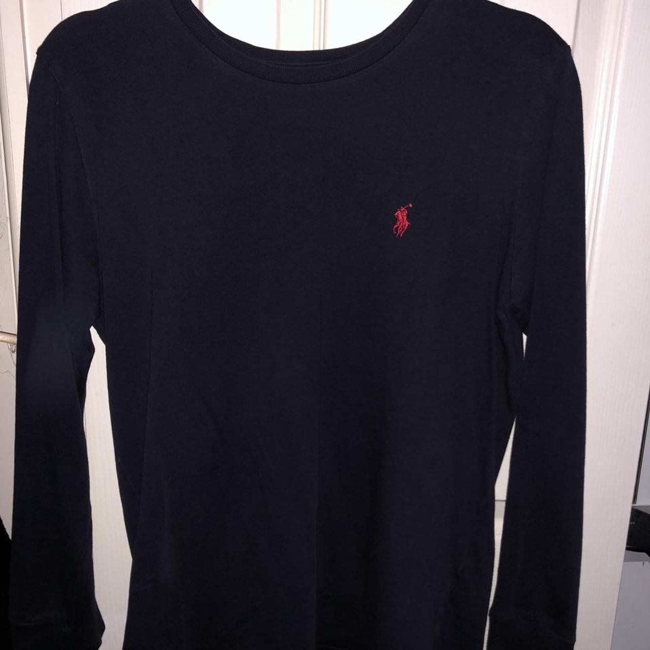 Polo Ralph Lauren Navy Long Sleeve Tee Size Small... - Depop