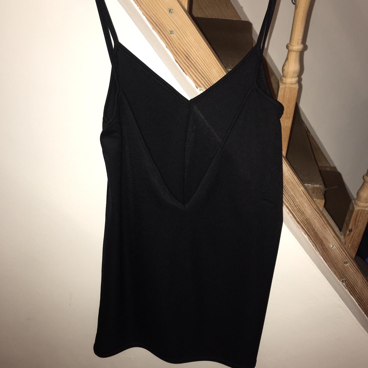 Black Strappy Detail Backless Cami Dress