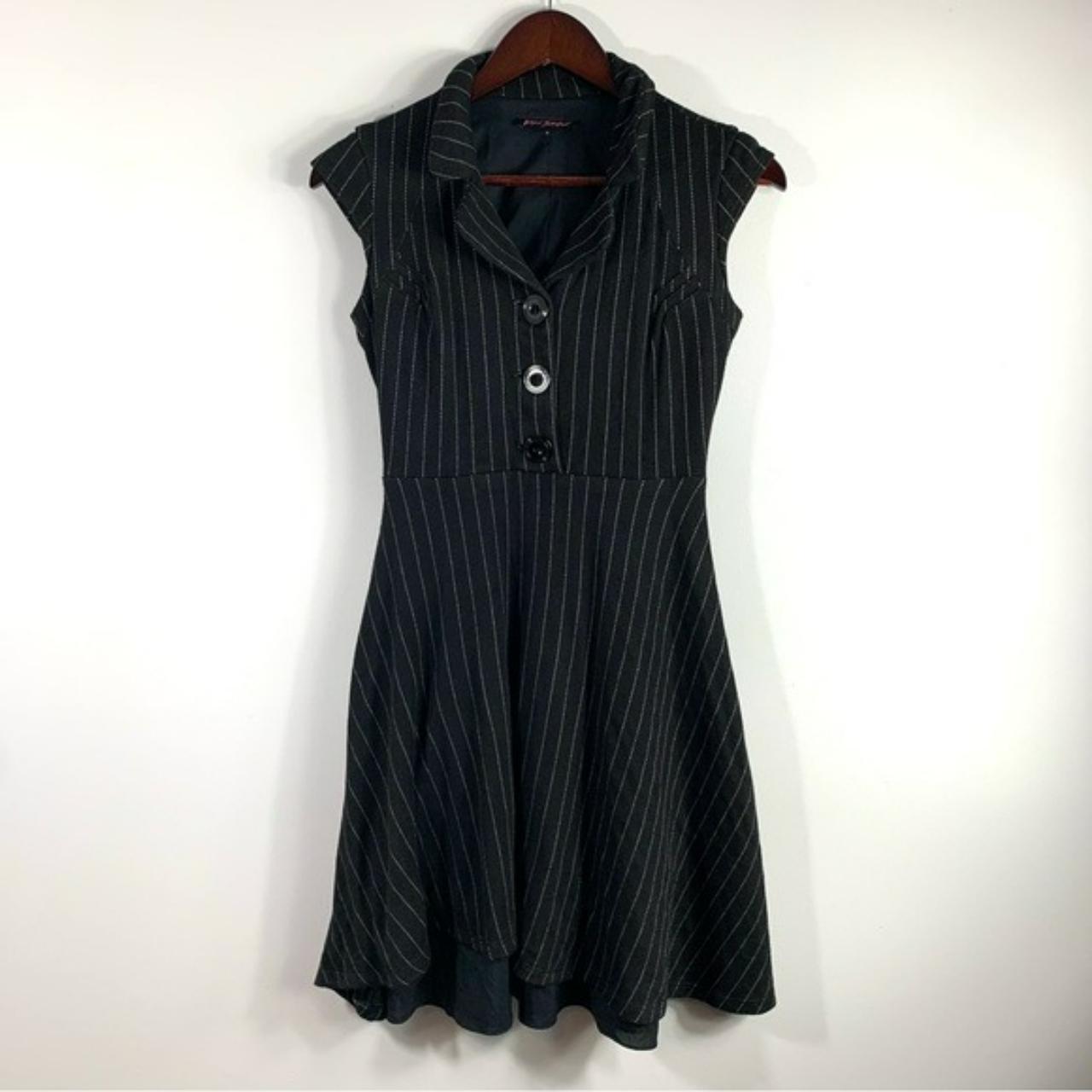 Vintage Betsey Johnson Black White Pinstripe Depop