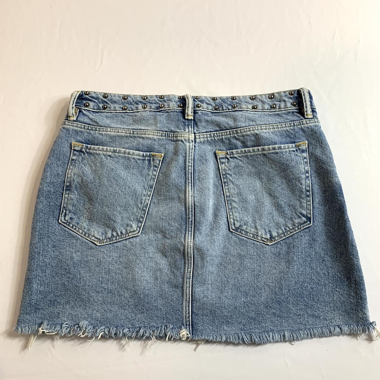 AllSaints Women's Blue Skirt | Depop