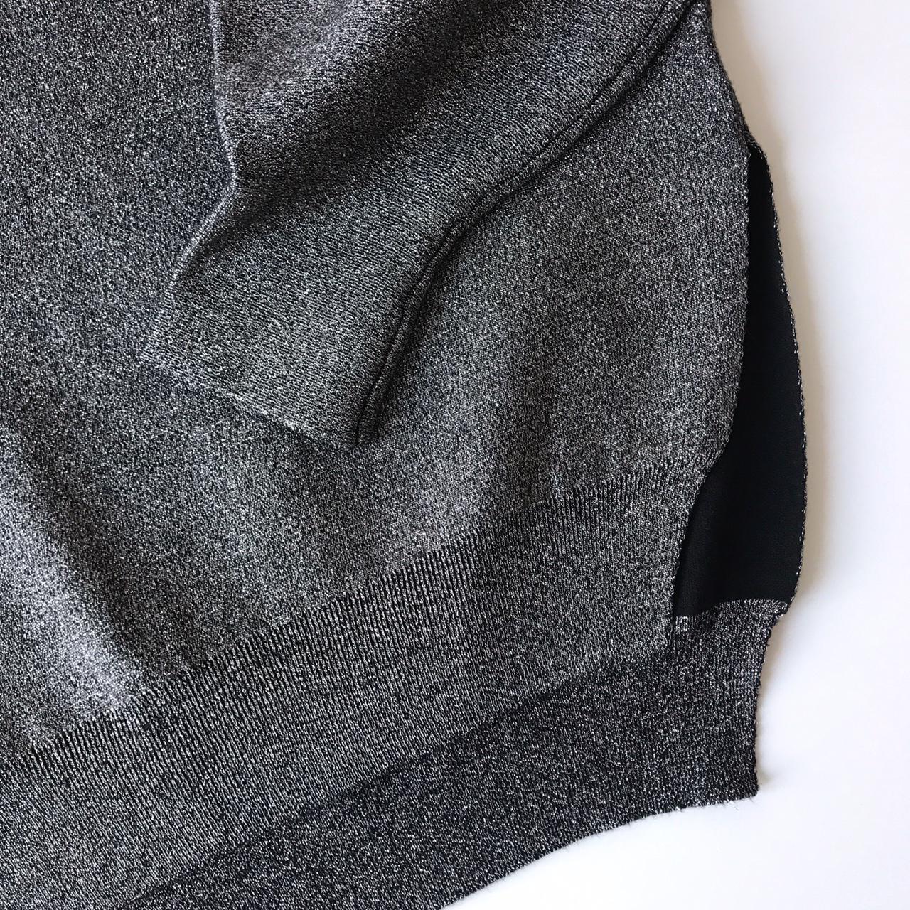 H&M oversize knitted sweater with a silvery... - Depop