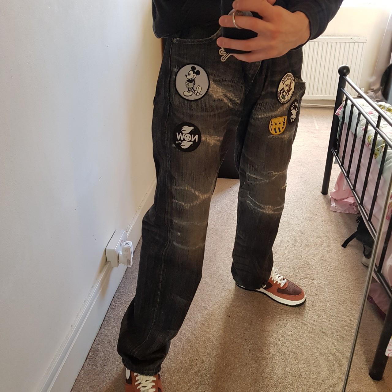 新品　NEIGHBORHOOD×Disney 　NARROW STRAIGHT NEIGHBORHOOD 09 NARROW DISNEY BIG BAD 電繡貼布刀割黑牛王