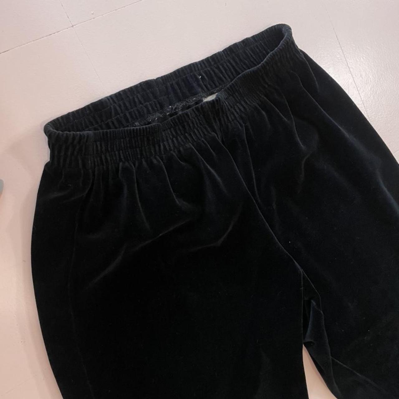 vintage velvet elastic waist stirrup pants Depop