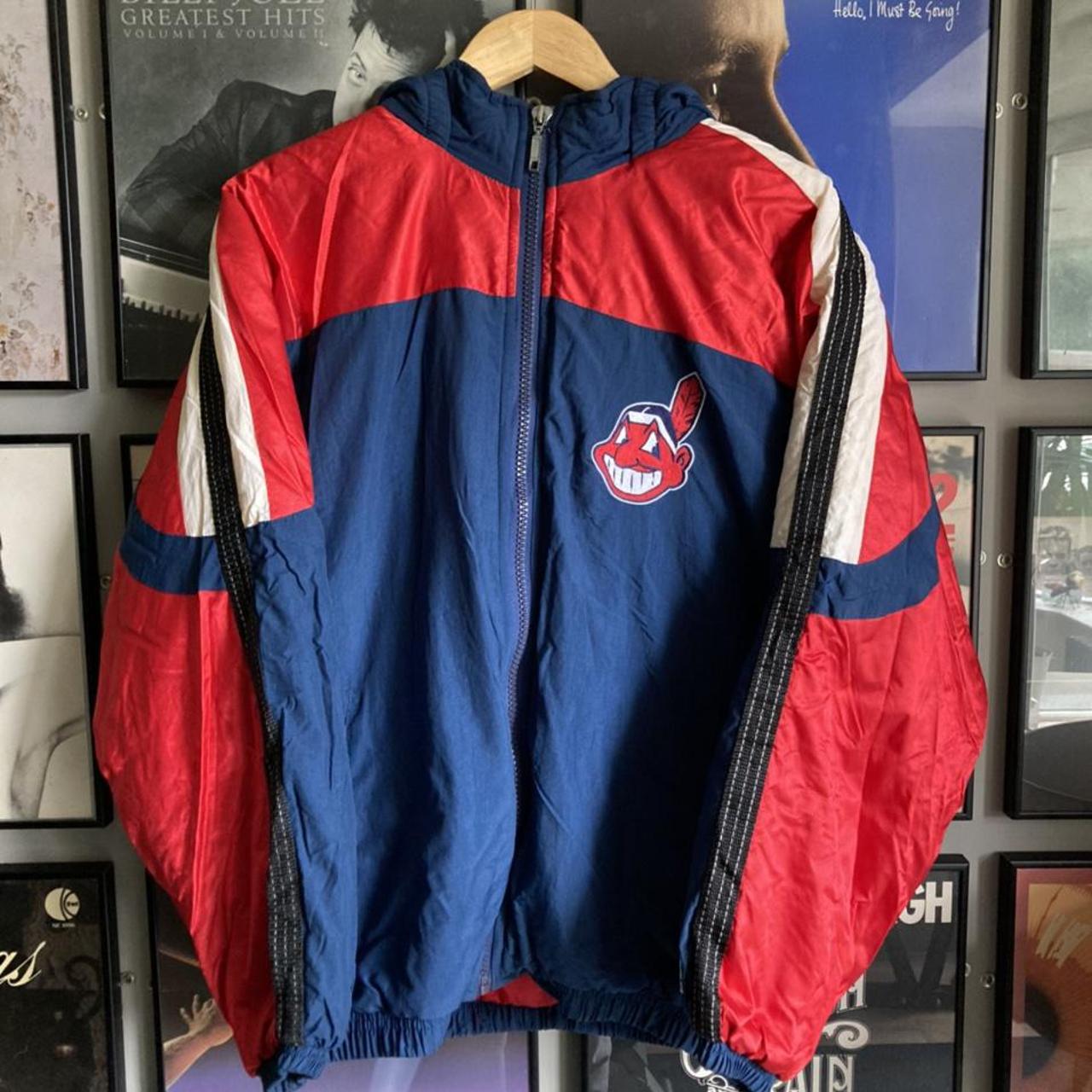 Cleveland Indians Starter jacket 📐Size XL (fits... - Depop