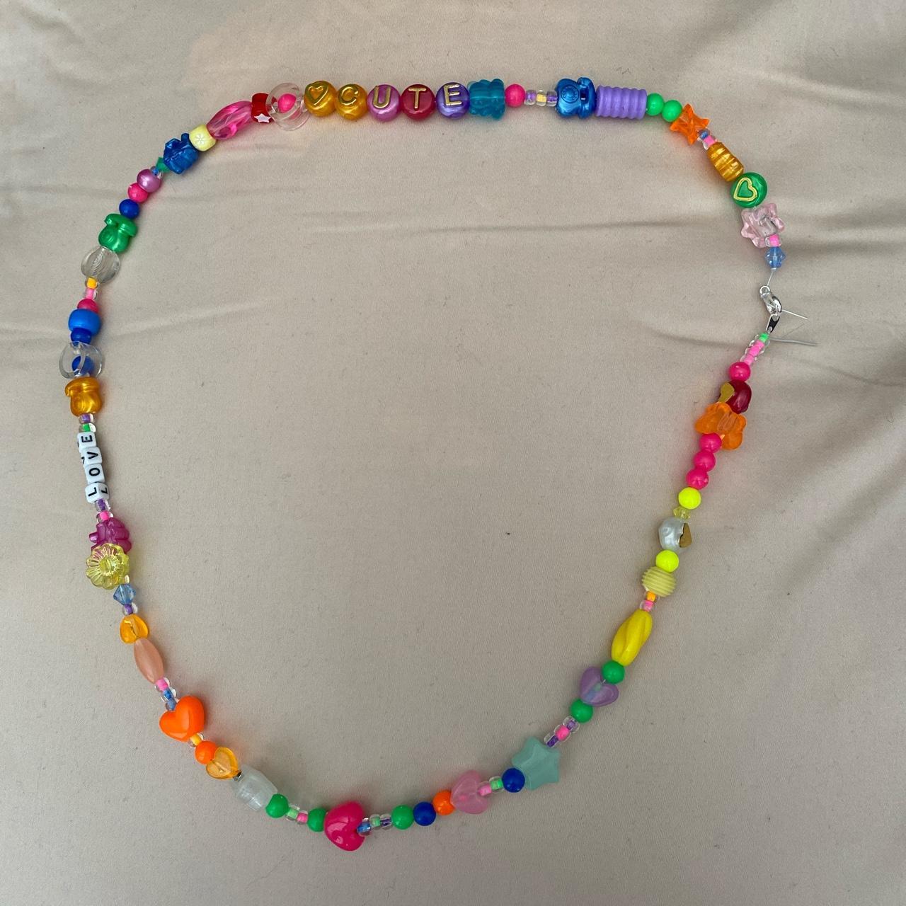 Cute colorful waist beads says love and cute 24 in... - Depop