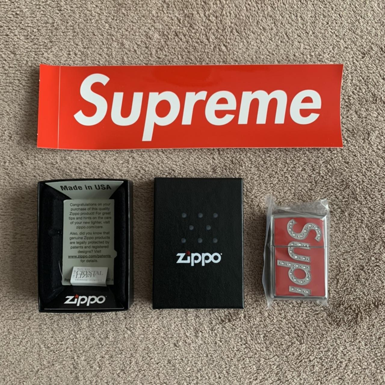 SUPREME x SWAROVSKI® ZIPPO® LIGHTER BRAND NEW... - Depop