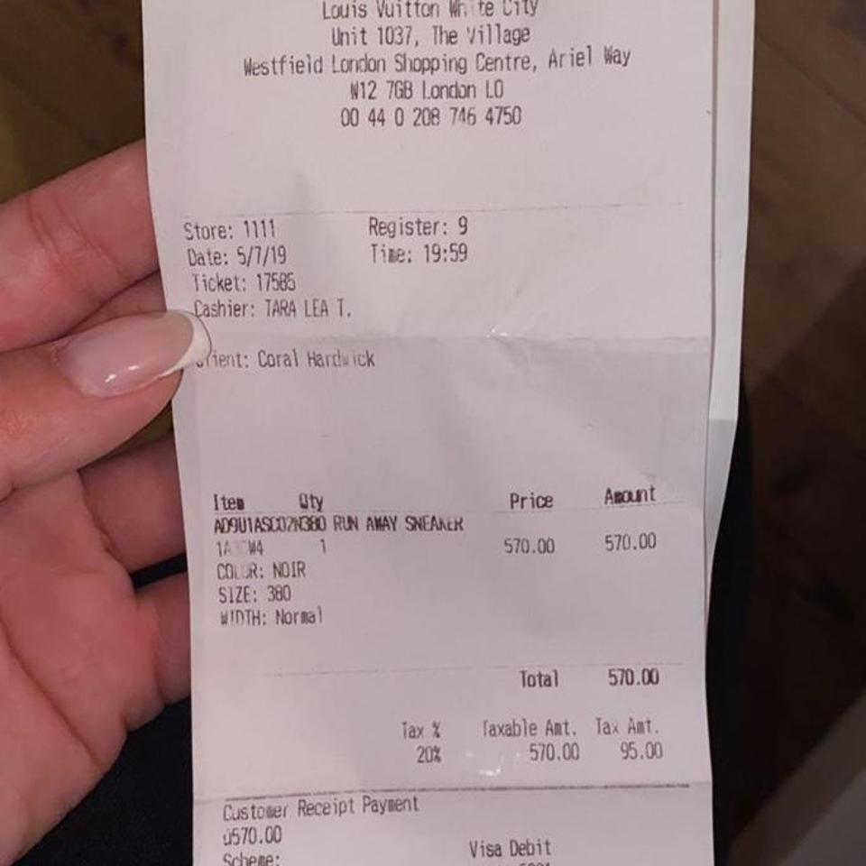 Authentic Louis Vuitton Trainers With Receipt From Scottsdale