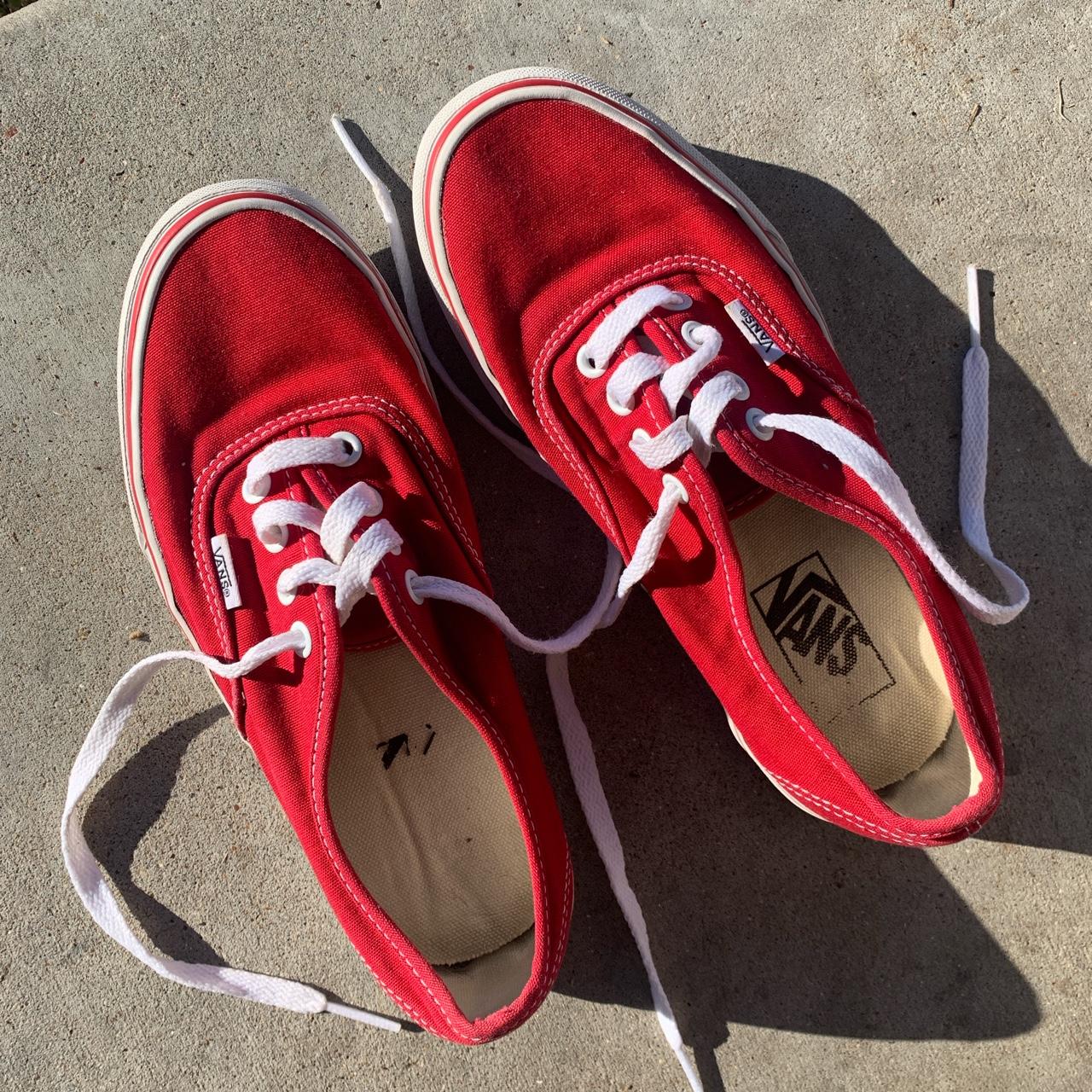 Red Vans ‼️ Previously owned but in REALLY GREAT... - Depop