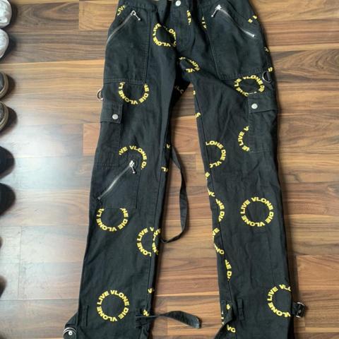 VLONE Bondage pants (yellow) Straps included Size M... - Depop