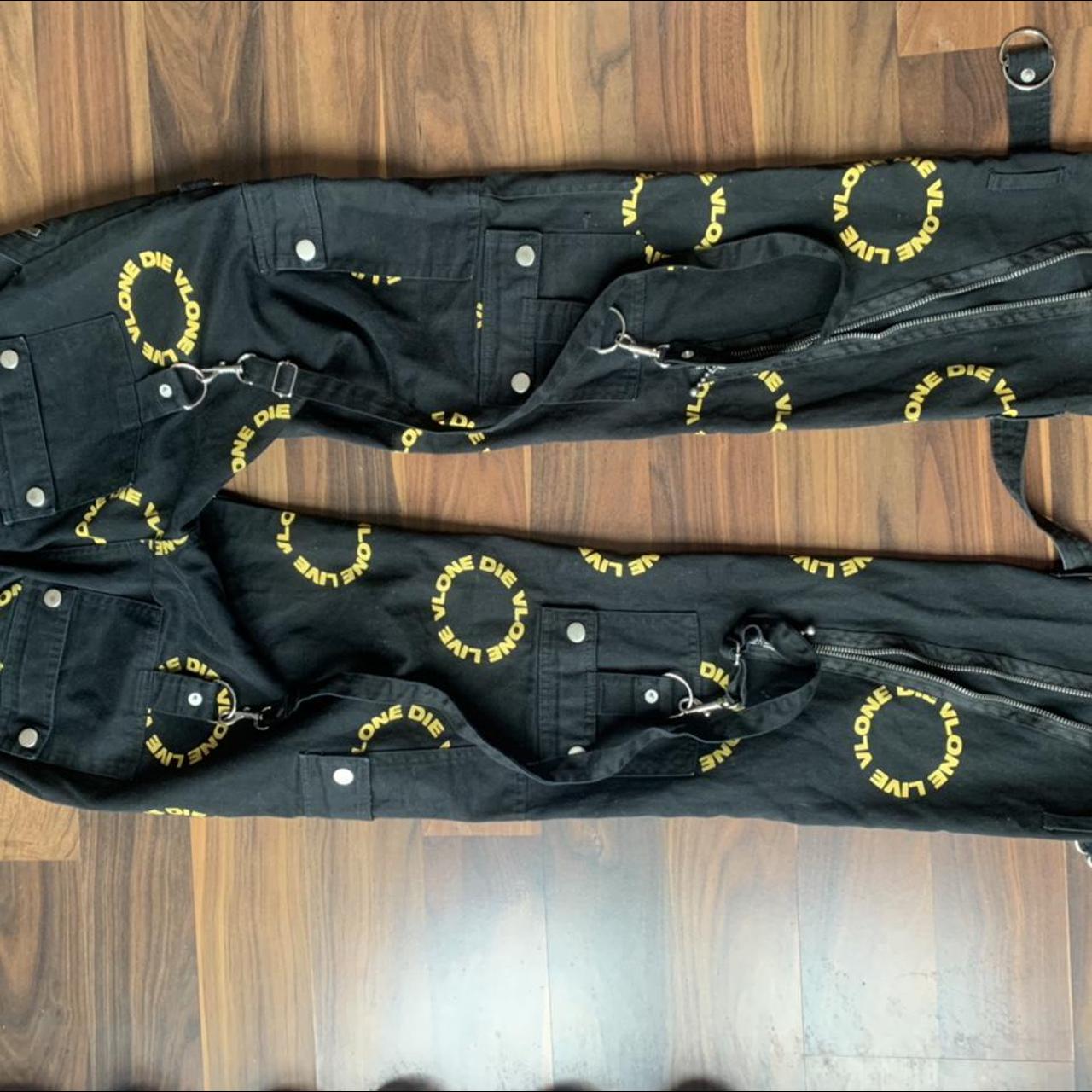 VLONE Bondage pants (yellow) Straps included Size M... - Depop