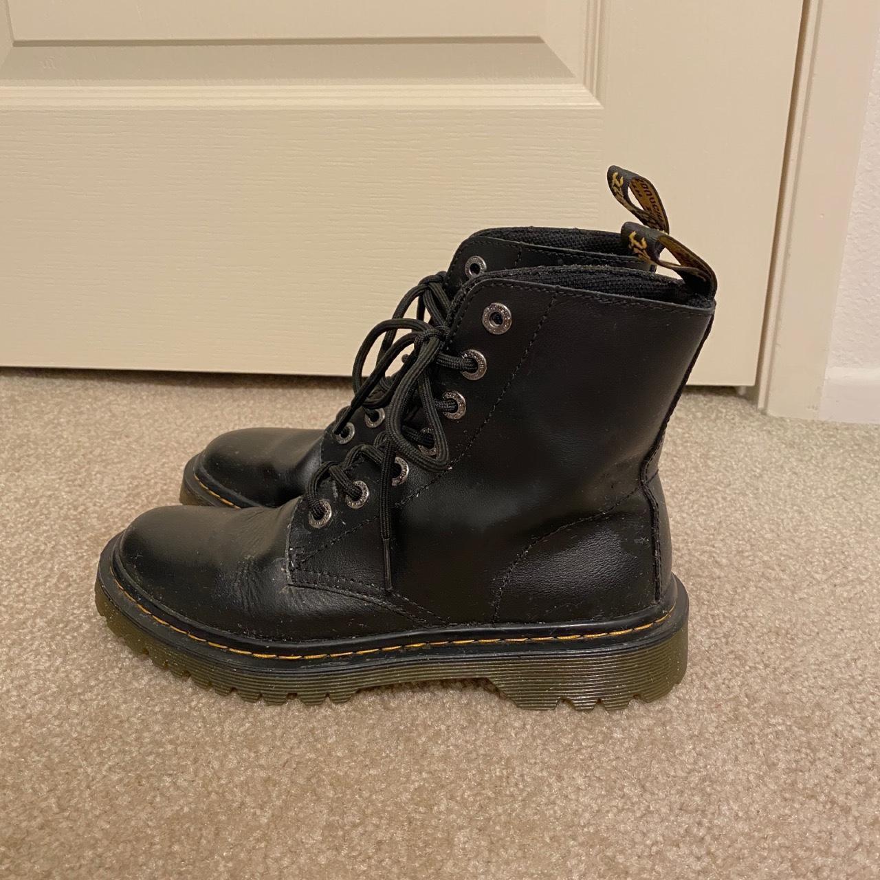 black doc marten boots! size US 6 runs a little big... - Depop