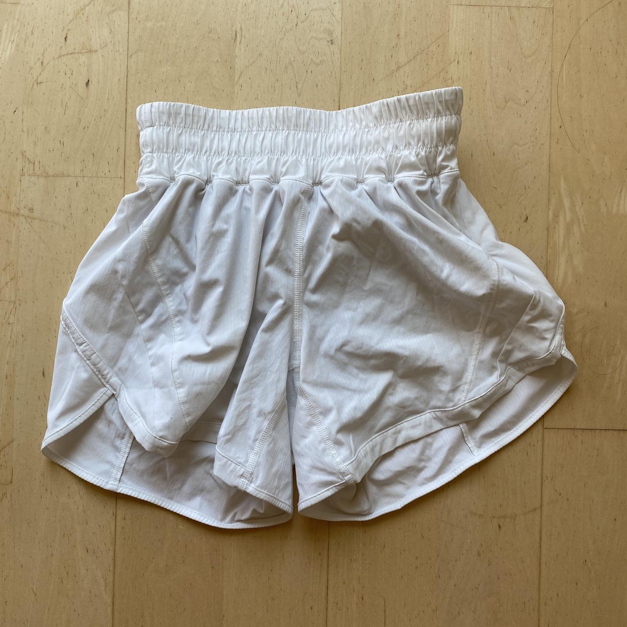 white lululemon tracker shorts great condition size... Depop
