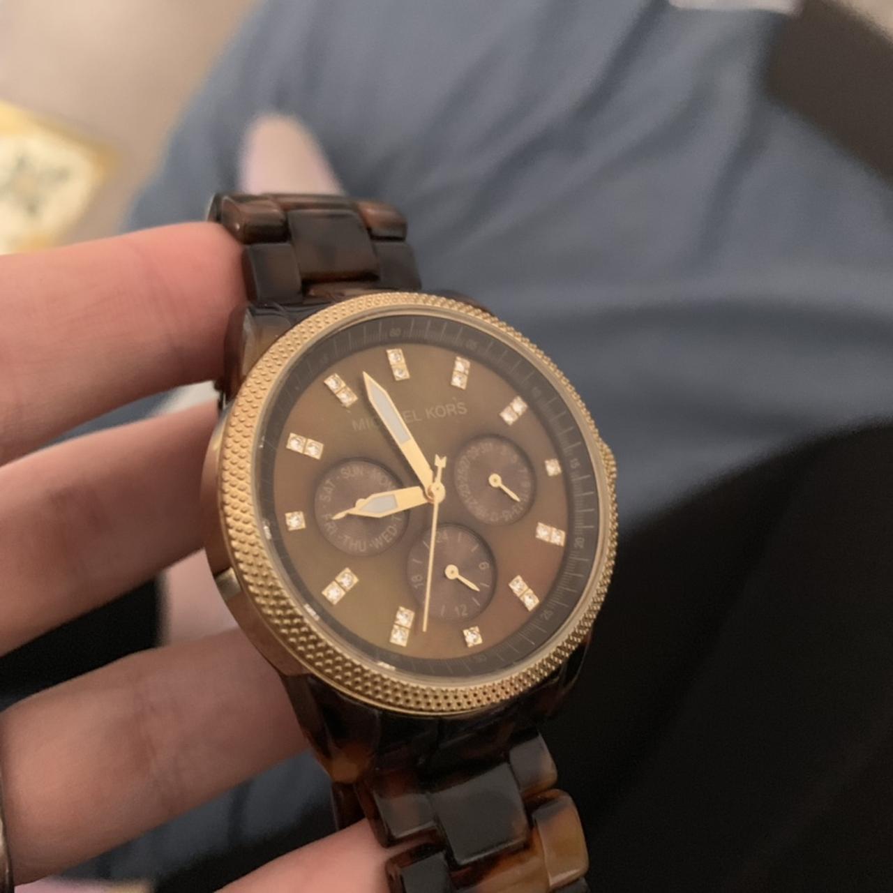 Michael kors clearance tortoiseshell watch