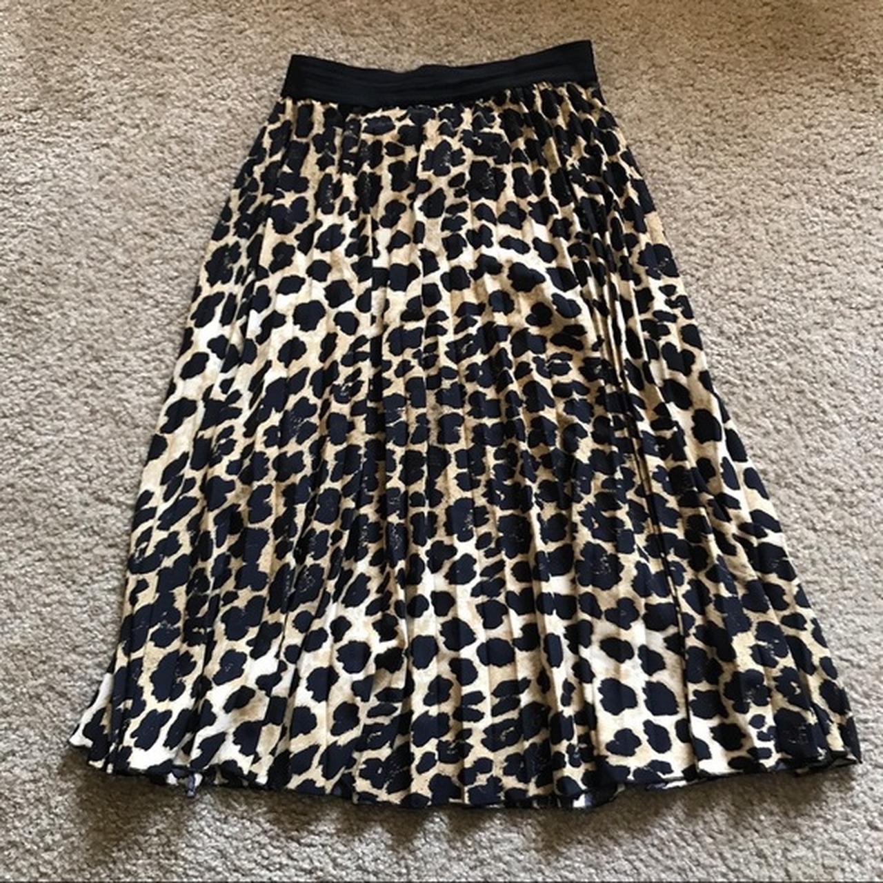 Leopard print clearance pleated skirt zara