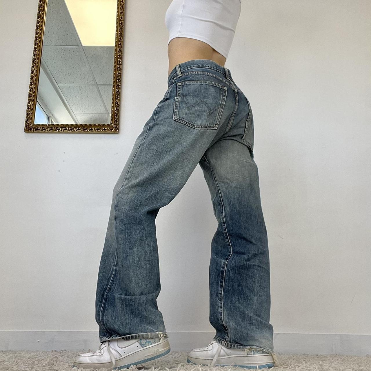 wide leg baggy skater vintage jeans W31 L30.5 seen... - Depop