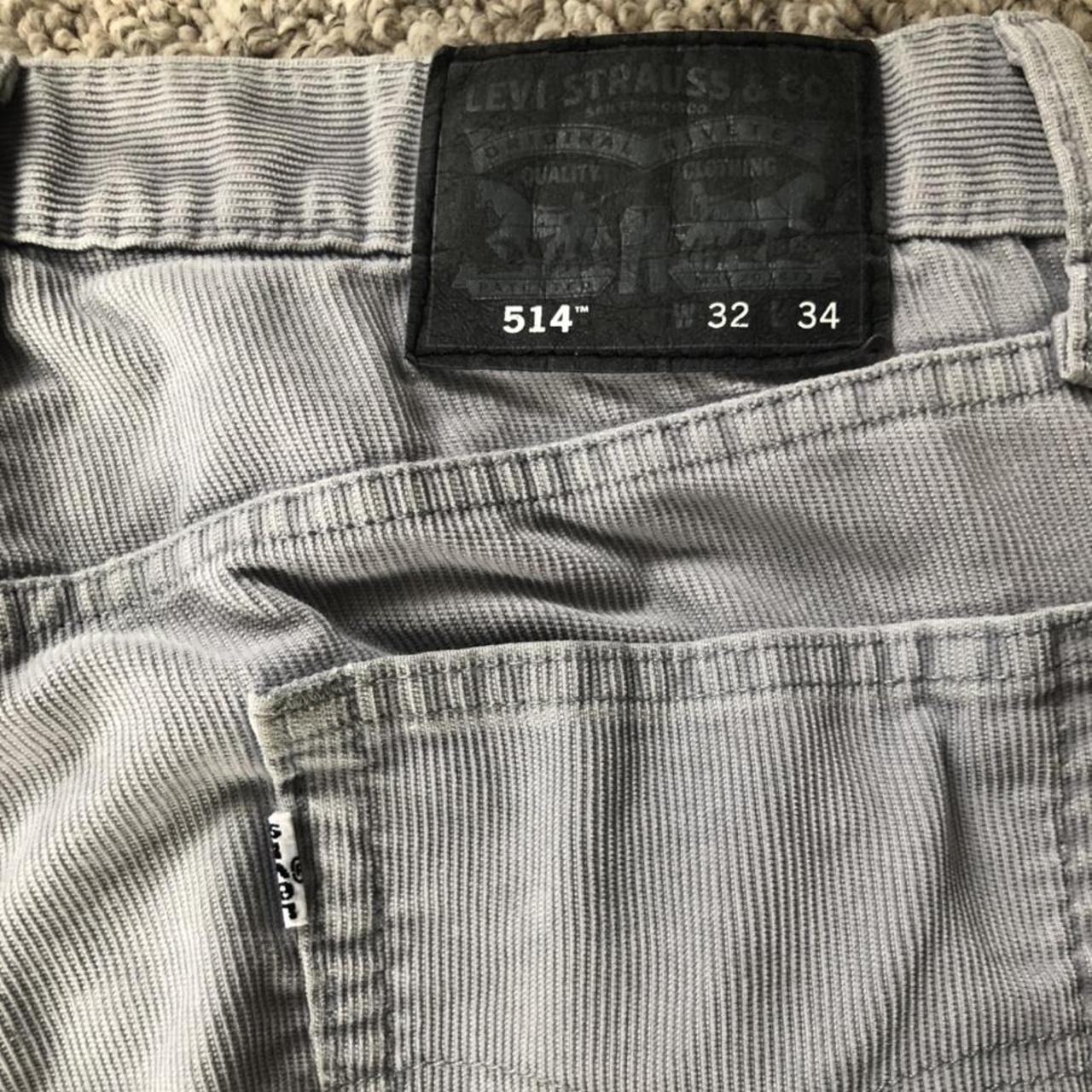 levis 514 corduroy grey