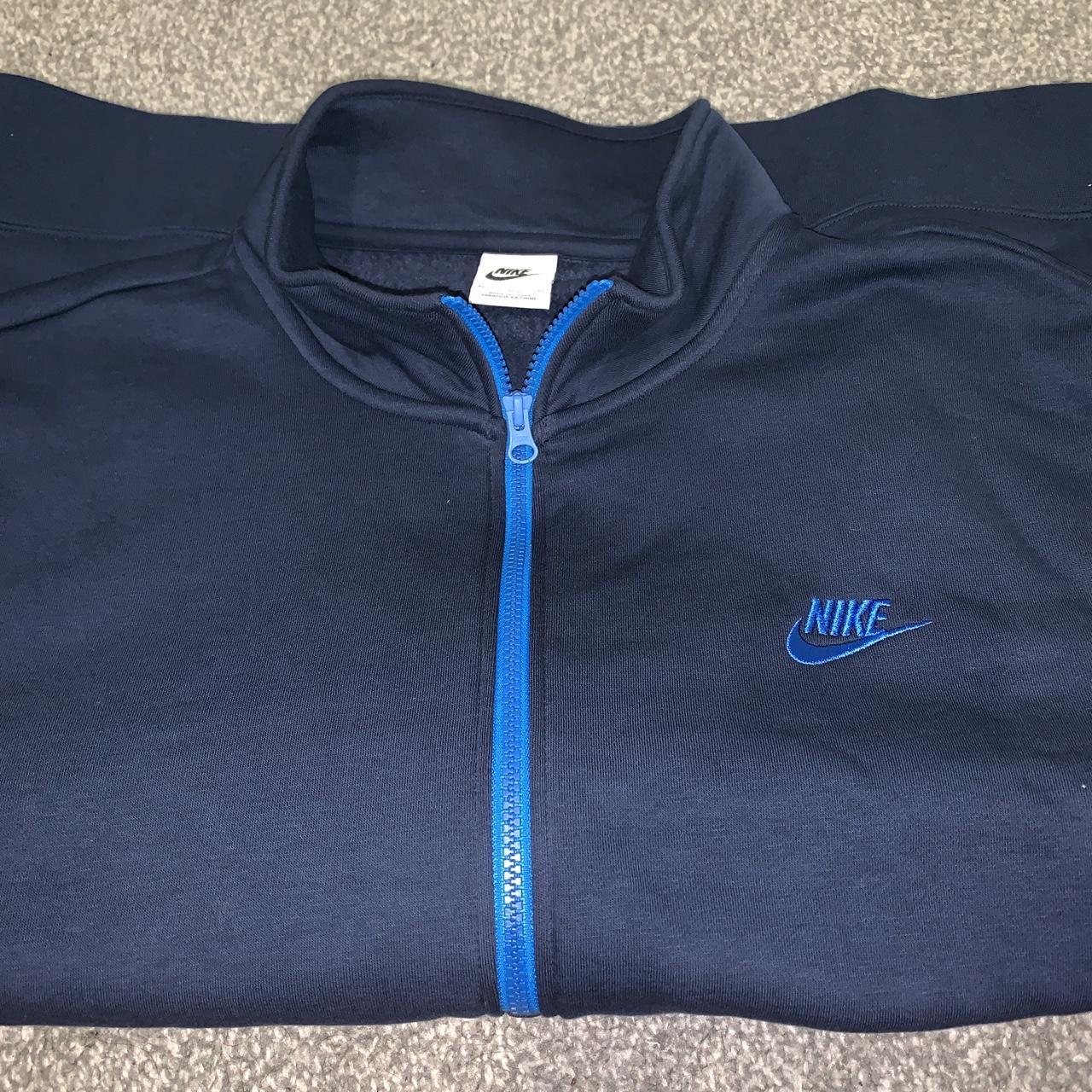 nike navy blue fleece jacket