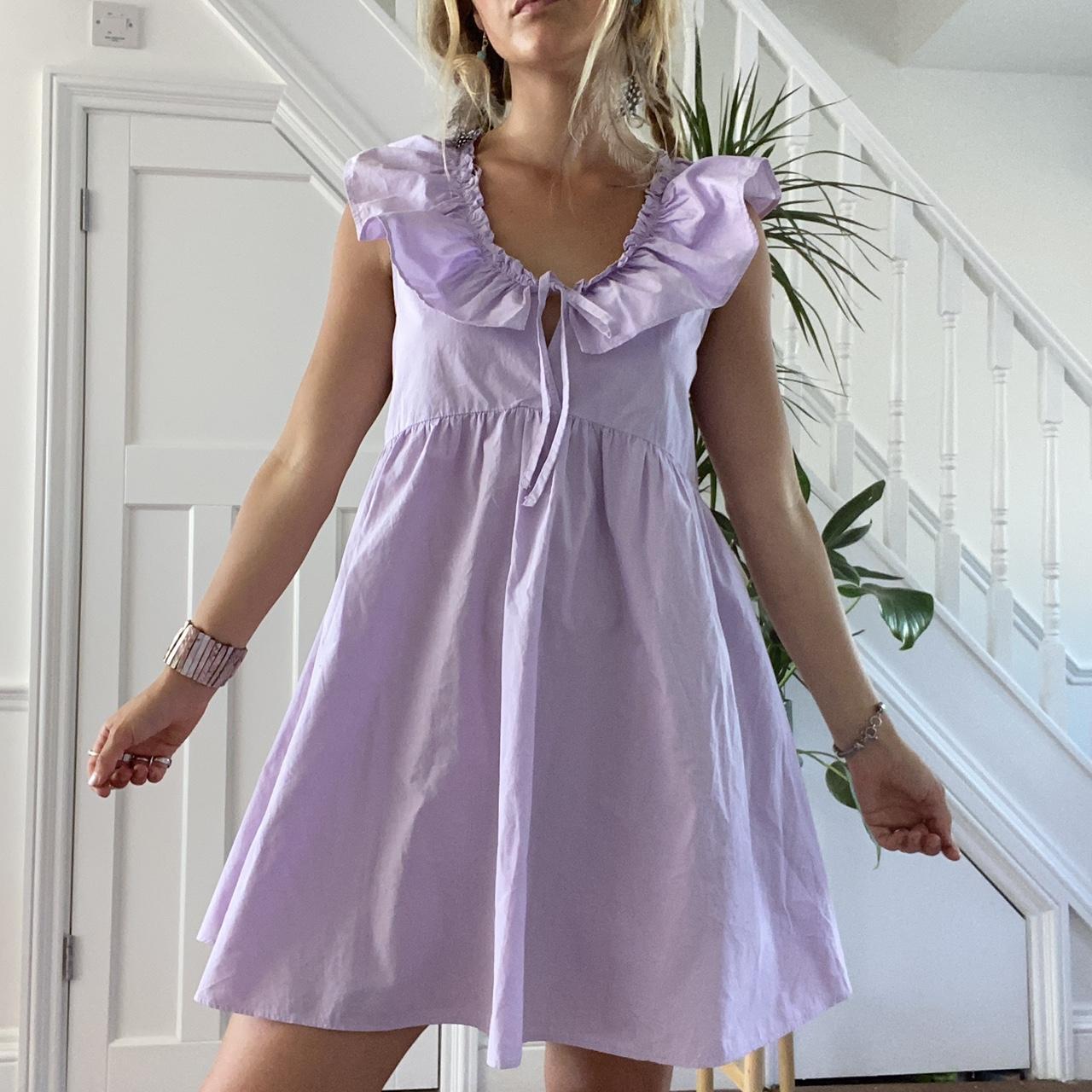 Light purple cheap ruffle dress