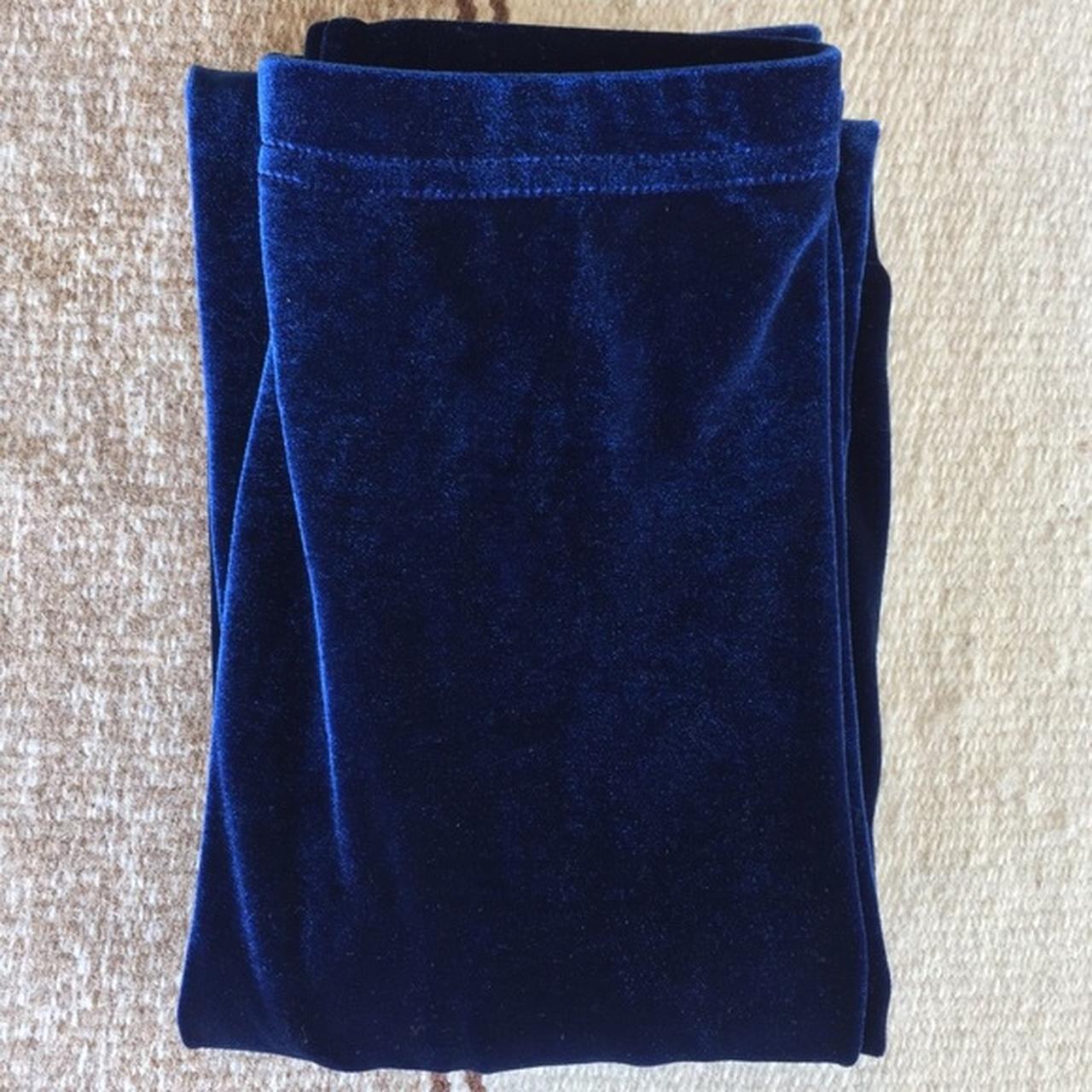 Baby blue American Apparel velvet leggings. Size - Depop