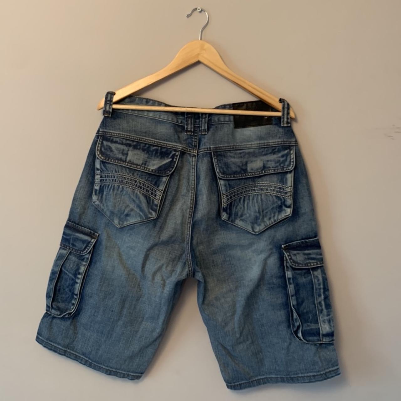 Vintage Play Bigg denim jeans cargo shorts. Waist... - Depop