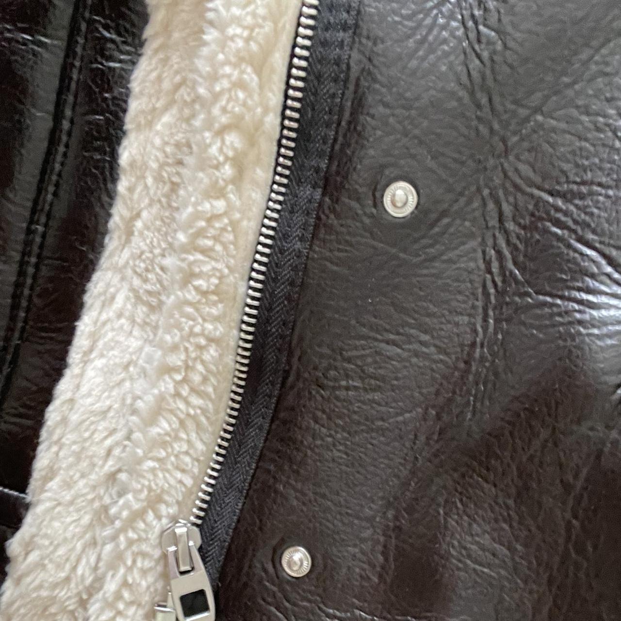 Reserved Zara shearling jacket Faux... Depop