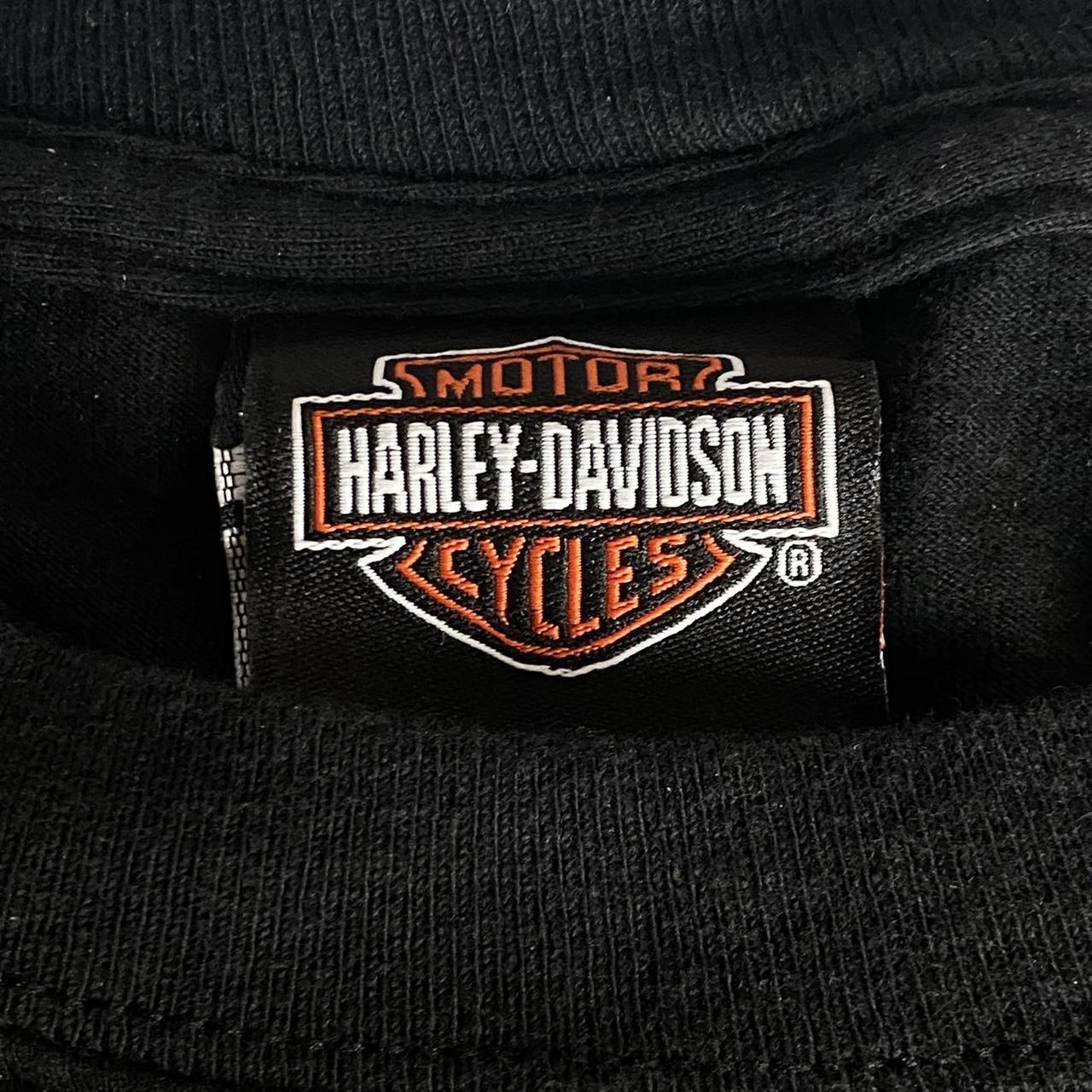 Harley Davidson Men's Black and Orange T-shirt | Depop