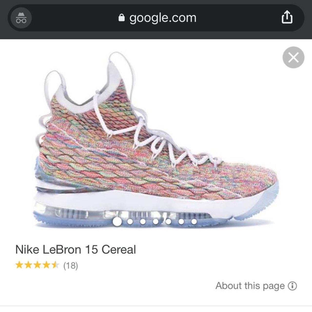 Lebron 15 best sale cereal on feet