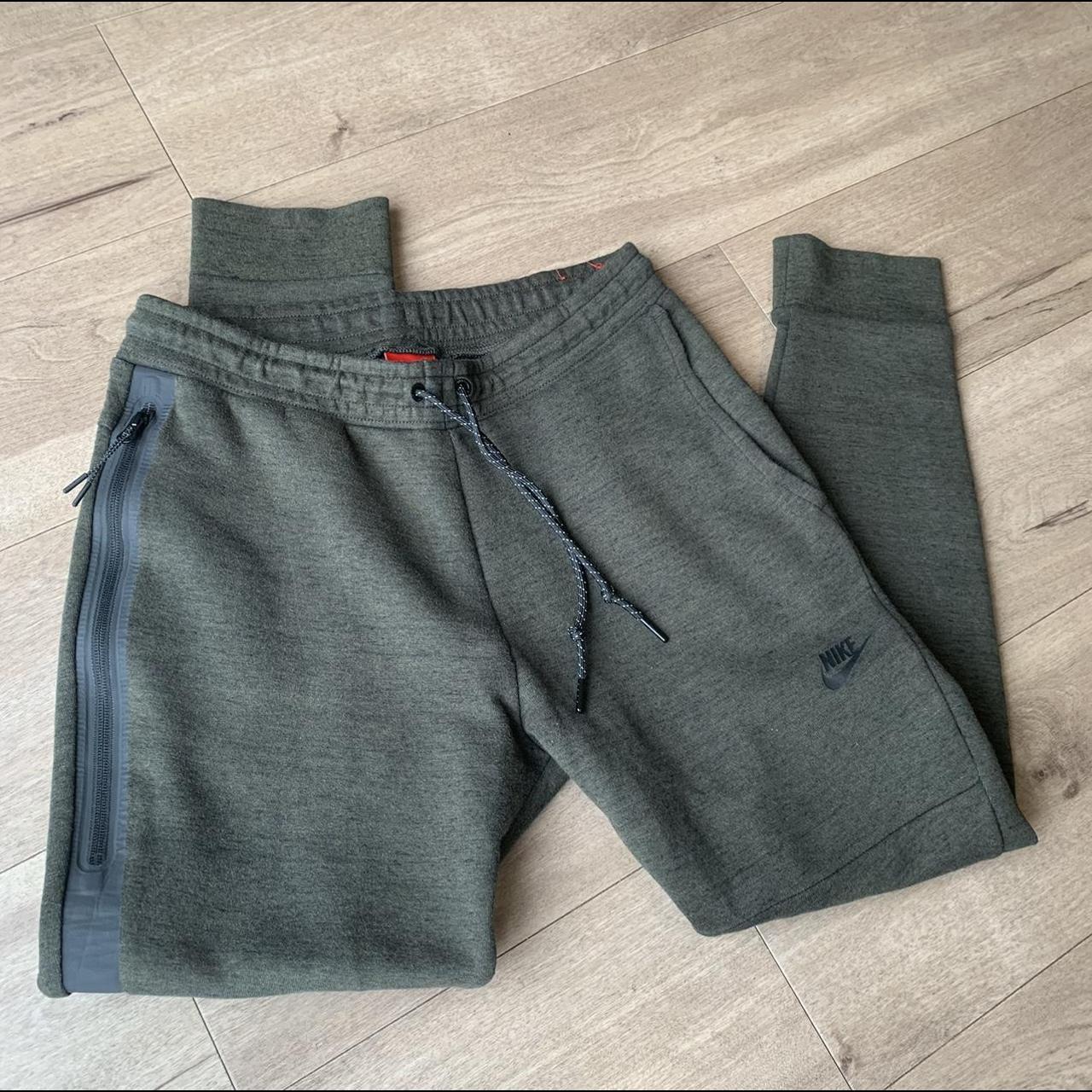 khaki tech fleece joggers